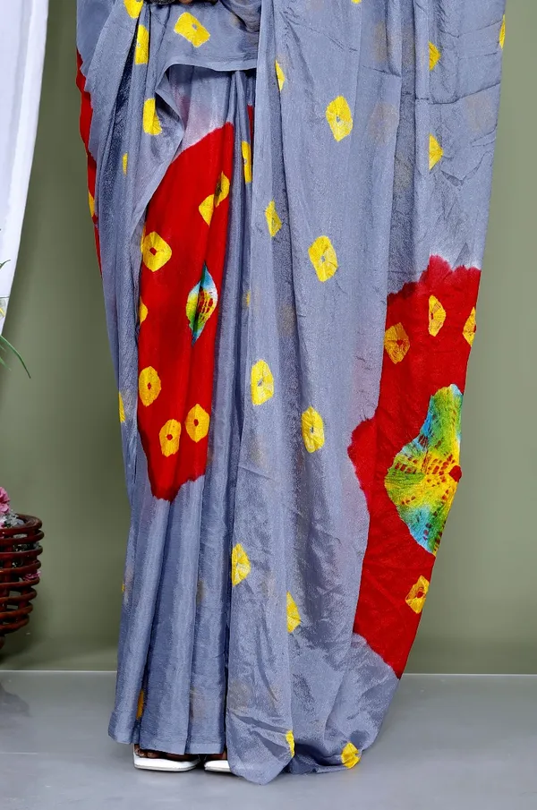 Grey_Pure_Chinon_Silk_Trendy_Bandhini_Chiffon_Sarees_For_Women