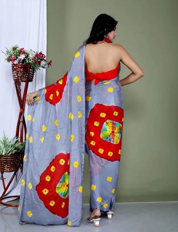 Grey_Pure_Chinon_Silk_Trendy_Bandhini_Chiffon_Sarees_For_Women