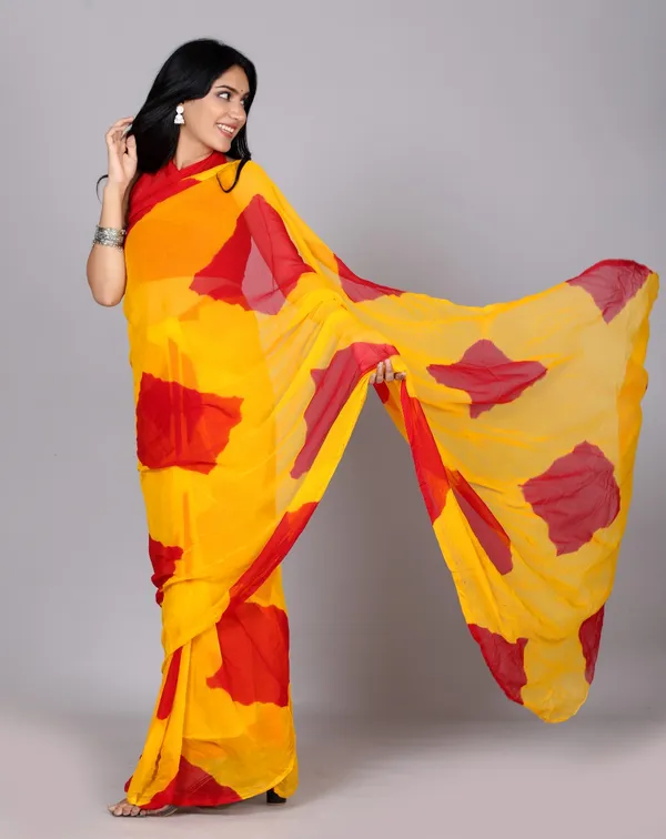 Red_Trendy_Printed_Chiffon_Checked_Leheriya_Sarees_For_Women