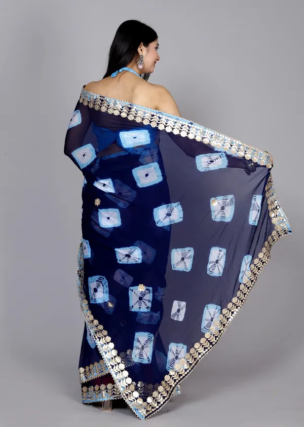 Nevyblue_Trendy_Printed_Chiffon_Bandhini_Gotta_Patti_Work_Sarees_For_Women