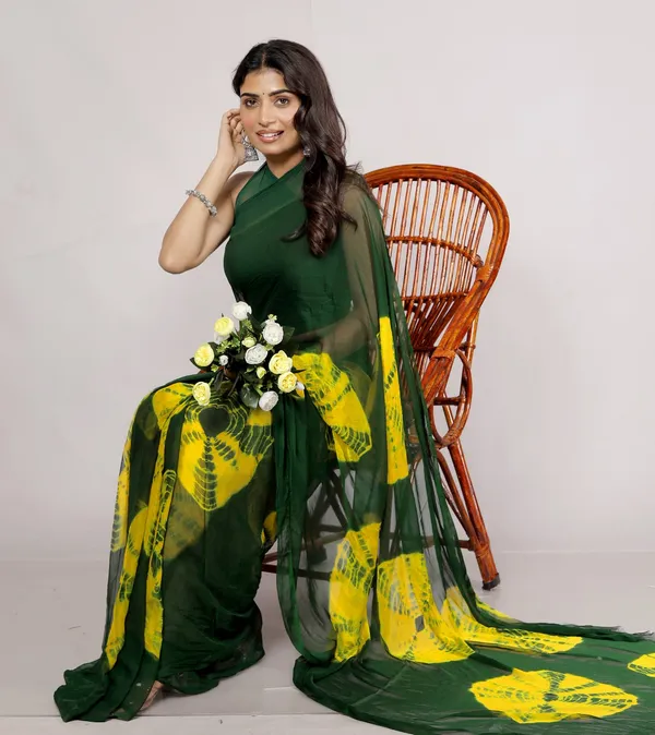 Green_Pure_Chiffon_Printed_Saree_Bandhini_Printed_Sarees_For_Women