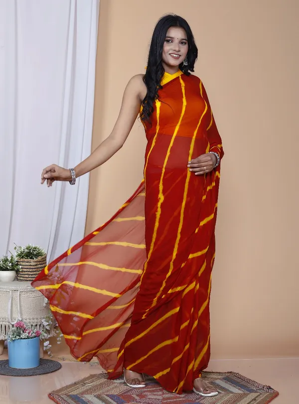 Red_Pure_Chiffon_Trendy_Leheriya_Chiffon_Sarees_For_Women
