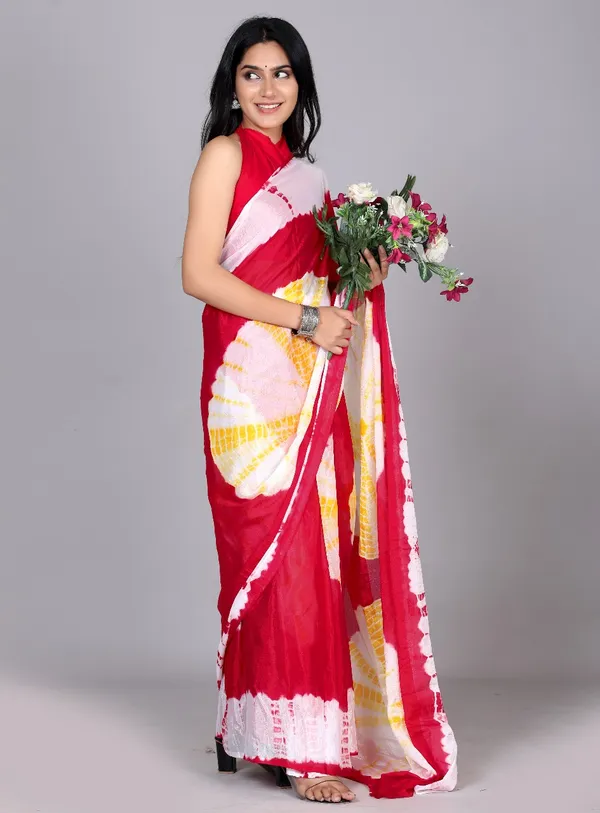 Red_Trendy_Printed_Silk_Bandhini_Sarees_For_Women