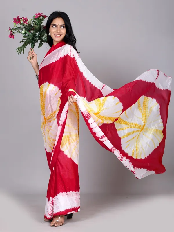 Red_Trendy_Printed_Silk_Bandhini_Sarees_For_Women