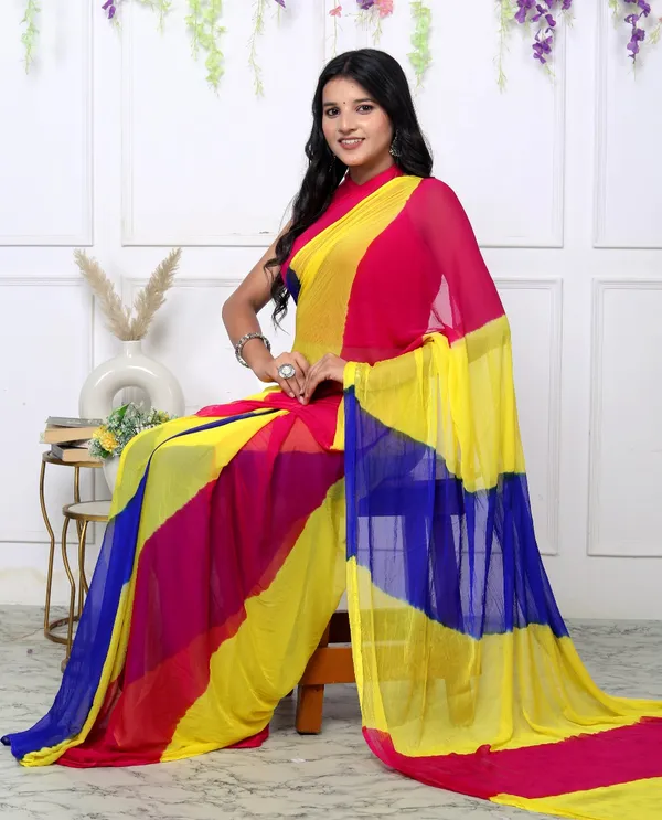 Multicolor_Pure_Chiffon_Trendy_Leheriya_Chiffon_Sarees_For_Women