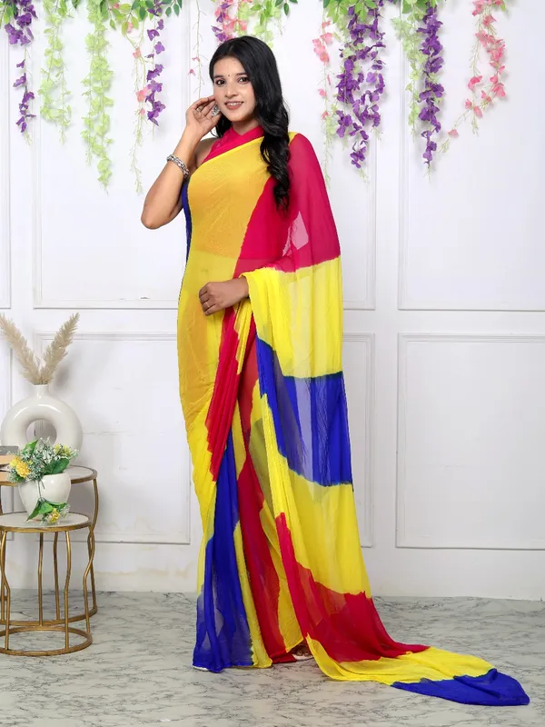 Multicolor_Pure_Chiffon_Trendy_Leheriya_Chiffon_Sarees_For_Women