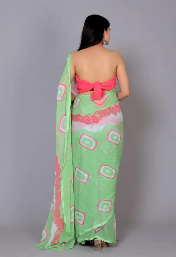 Pink_Pure_Chiffon_Printed_Saree_Bandhini_Printed_Sarees_For_Women