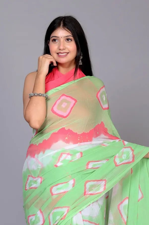 Pink_Pure_Chiffon_Printed_Saree_Bandhini_Printed_Sarees_For_Women
