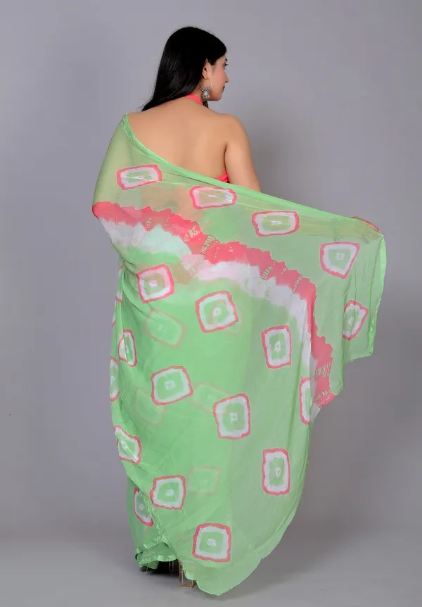 Pink_Pure_Chiffon_Printed_Saree_Bandhini_Printed_Sarees_For_Women