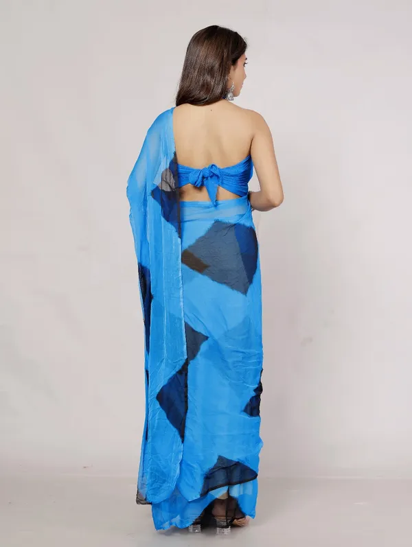 Blue_Pure_Chiffon_Printed_Checked_Printed_Sarees_For_Women