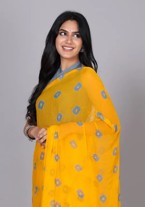 Grey_Trendy_Printed_Chiffon_Bandhini_Sarees_For_Women