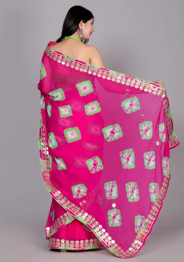 Pink_Trendy_Printed_Chiffon_Bandhini_Gotta_Patti_Work_Sarees_For_Women