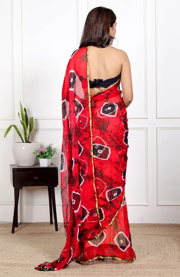 Red_Pure_Chiffon_Printed_Saree_Bandhini_Printed_Sarees_For_Women