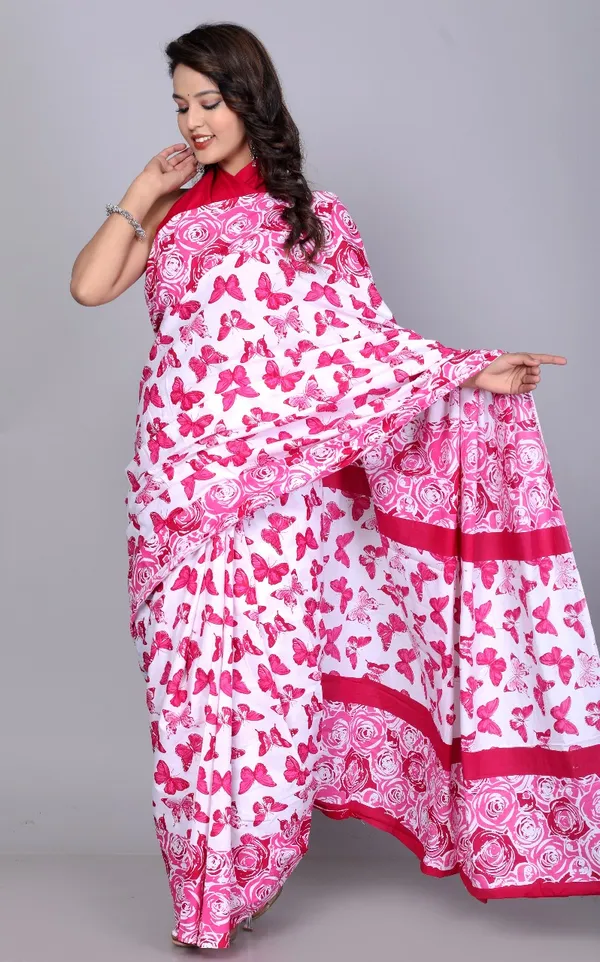 Pink_Pure_Cotton_Printed_Sarees_For_Women