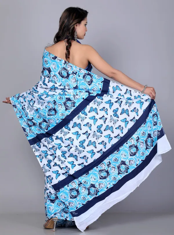 Blue_Pure_Cotton_Printed_Sarees_For_Women