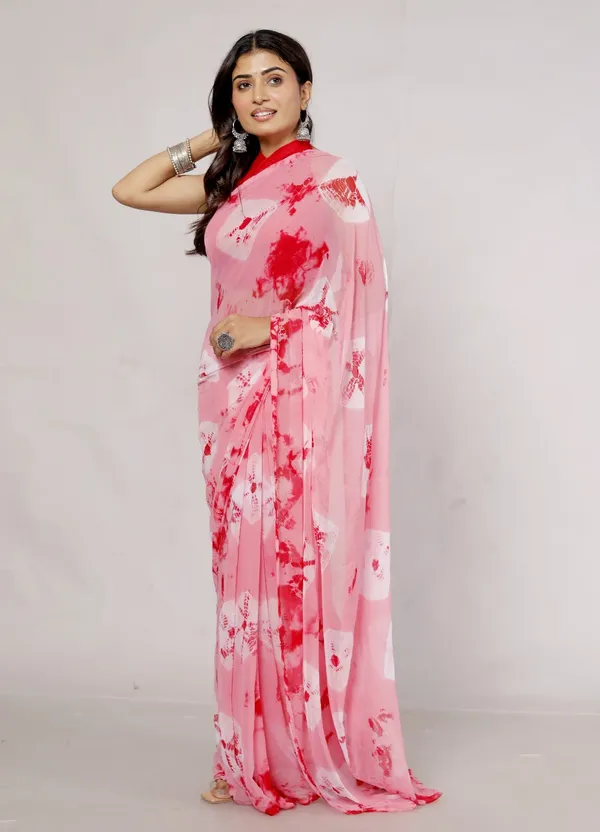 Pink_Pure_Chiffon_Printed_Saree_Bandhini_Printed_Sarees_For_Women