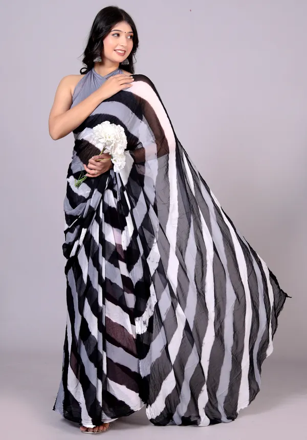 Grey_Jaipuri_Leheriya_Printed_Pure_Chiffon_Saree_For_Women