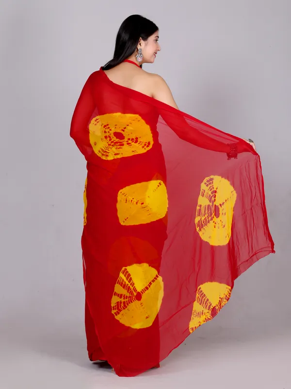 Red_Bandhani_Printed_Chiffon_Printed__Sarees_For_Women