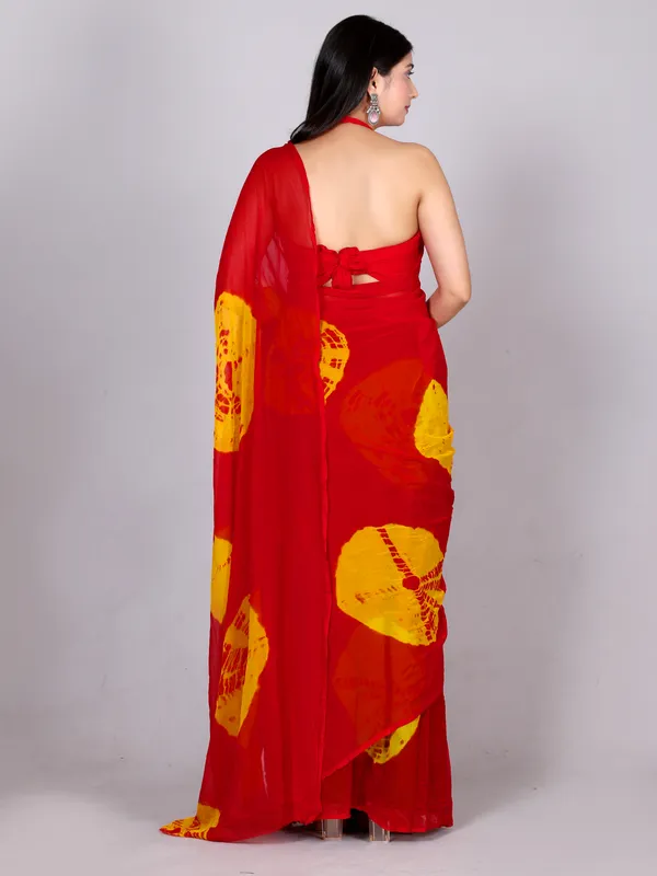 Red_Bandhani_Printed_Chiffon_Printed__Sarees_For_Women