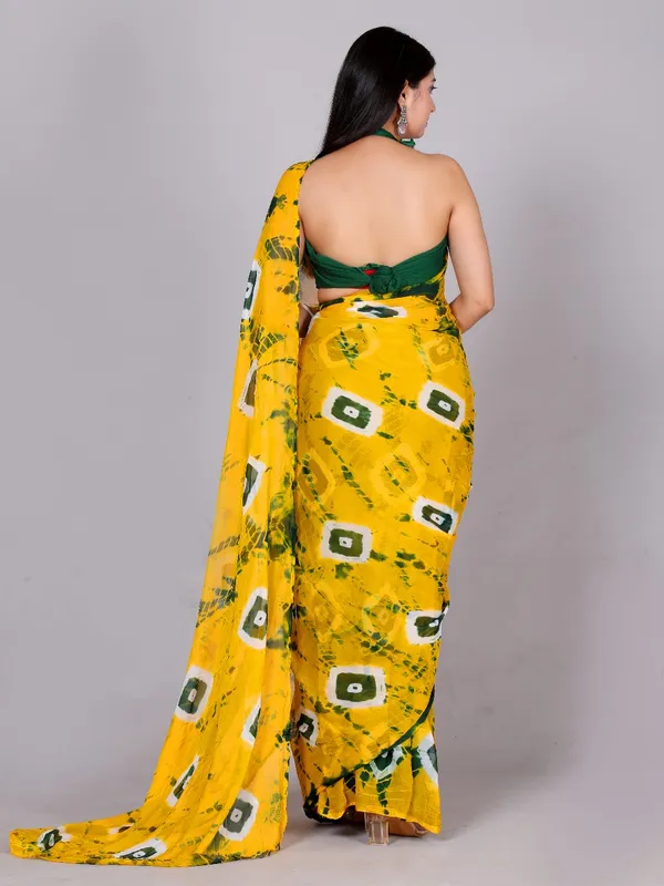 Gold_Bandhani_Printed_Chiffon_Printed_Sarees_For_Women