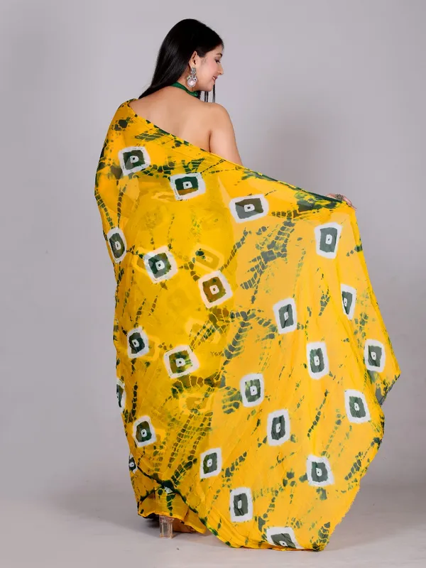 Gold_Bandhani_Printed_Chiffon_Printed_Sarees_For_Women