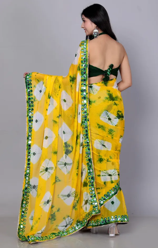 Gold_Pure_Chiffon_Printed_Mirror_Printed_Mirror_Work_Sarees_For_Women