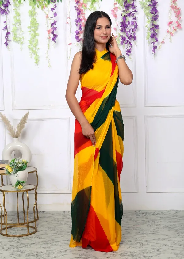 Multicolor_Pure_Chiffon_Trendy_Leheriya_Chiffon_Sarees_For_Women