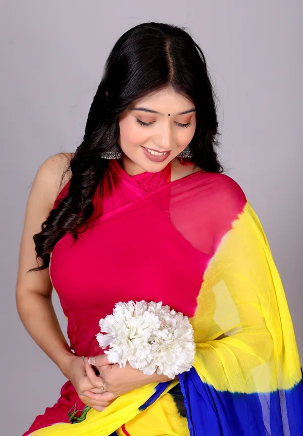 Multicolor_Jaipuri_Leheriya_Printed_Pure_Chiffon_Saree_For_Women