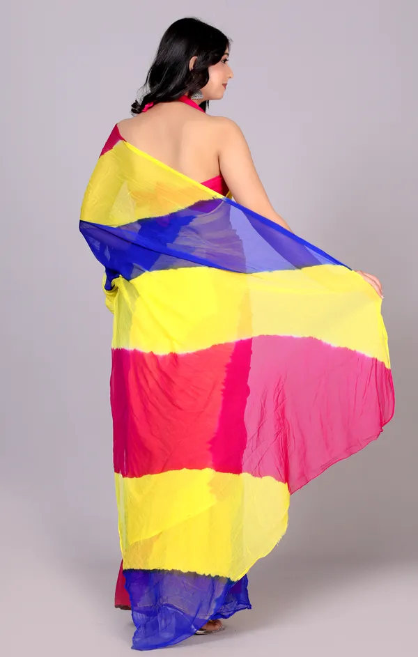 Multicolor_Jaipuri_Leheriya_Printed_Pure_Chiffon_Saree_For_Women