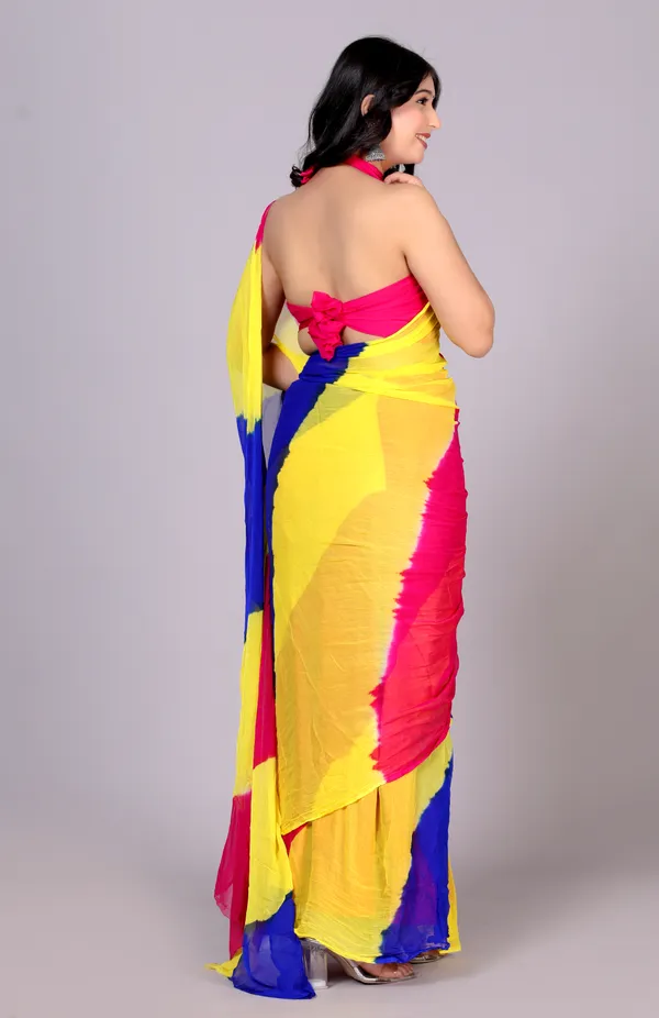 Multicolor_Jaipuri_Leheriya_Printed_Pure_Chiffon_Saree_For_Women