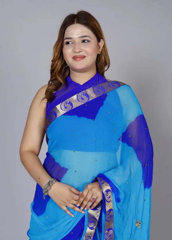 Blue_Chiffon_Sarees_For_Women_Fancy_Party_Wear_Sarees,_Wedding_Sarees,_Farewell_Sarees,_Printed_Sarees,_Designer_Sarees,_Bollywood_Sarees,_Latest_Sarees_Trendy_Sarees_Bandhini_Saree,_Sarees_For_Farewell_Party,_Latest_Saree_Design,Blue_Saree