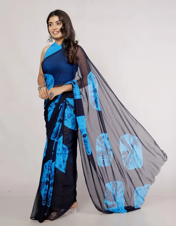 Blue_Pure_Chiffon_Printed_Saree_Bandhini_Printed_Sarees_For_Women
