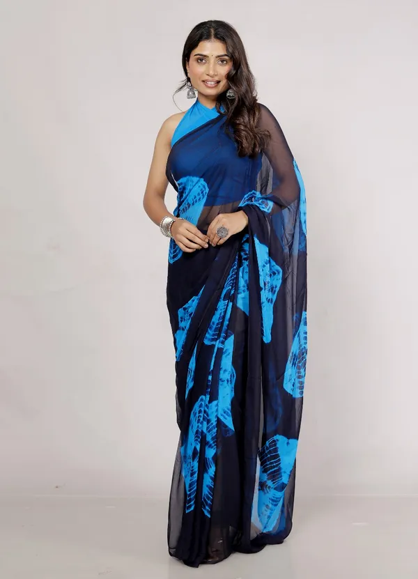 Blue_Pure_Chiffon_Printed_Saree_Bandhini_Printed_Sarees_For_Women