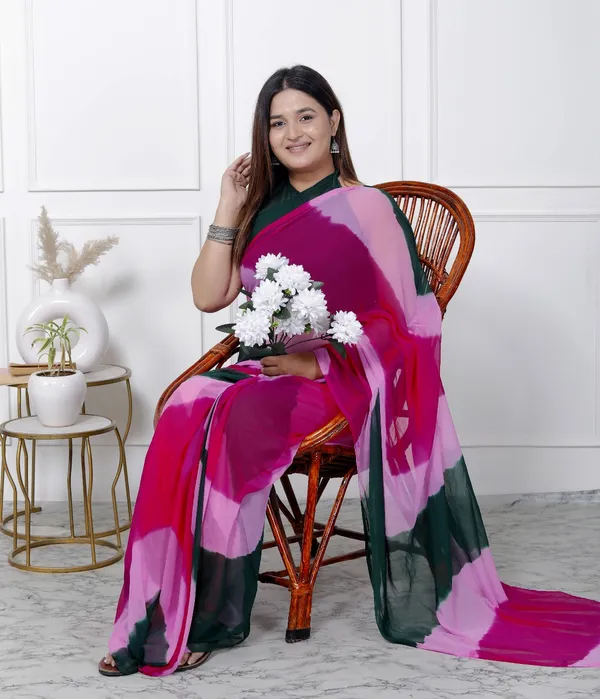Pink_Pure_Chiffon_Printed_Leheriya_Printed_Sarees_For_Women
