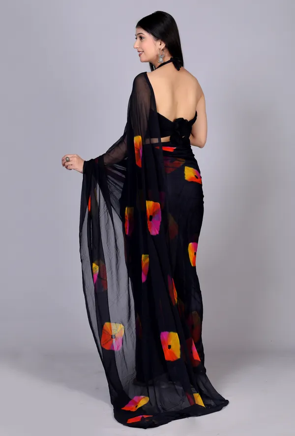Black_Bandhani_Printed_Chiffon_Printed_Sarees_For_Women
