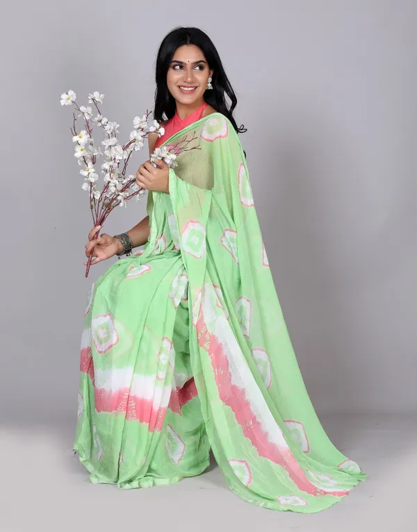 Green_Trendy_Printed_Printed_Bandhini_Sarees_For_Women