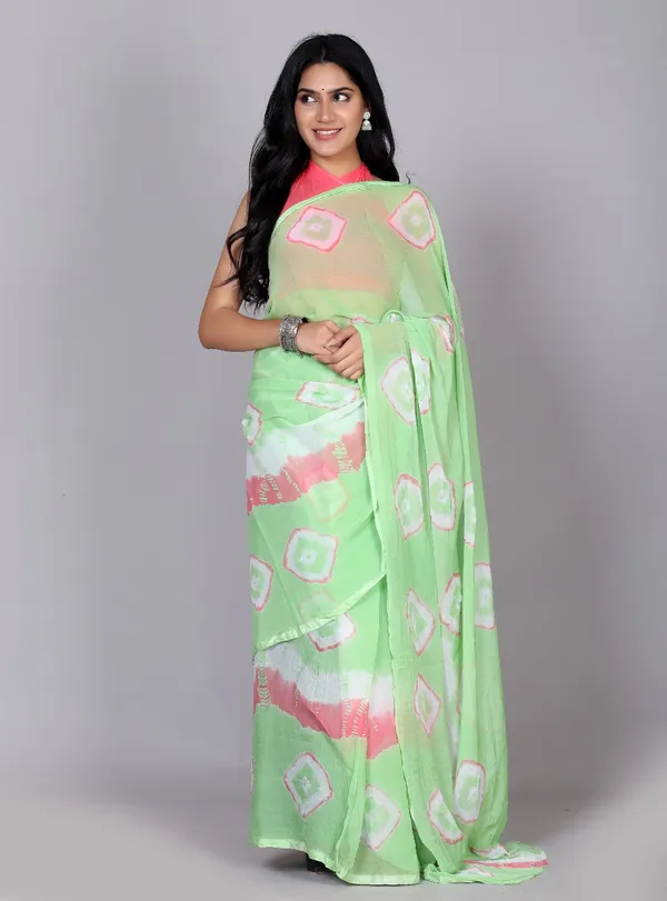 Green_Trendy_Printed_Printed_Bandhini_Sarees_For_Women