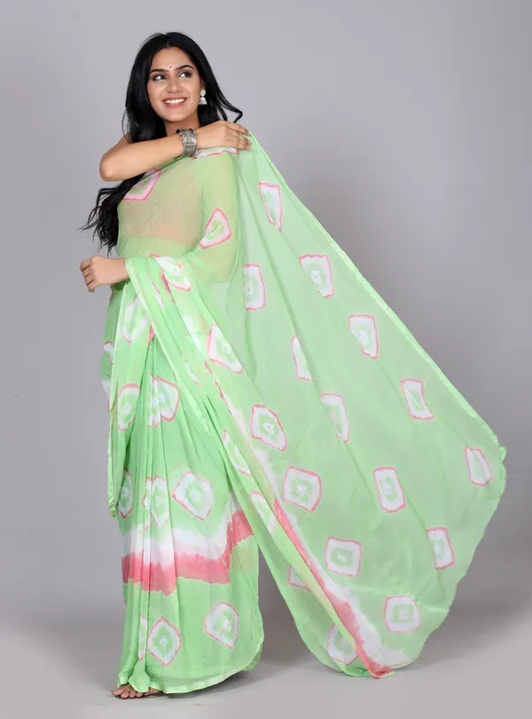 Green_Trendy_Printed_Printed_Bandhini_Sarees_For_Women