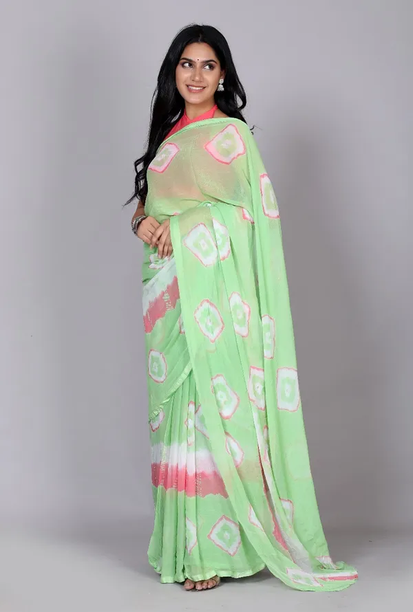 Green_Trendy_Printed_Printed_Bandhini_Sarees_For_Women
