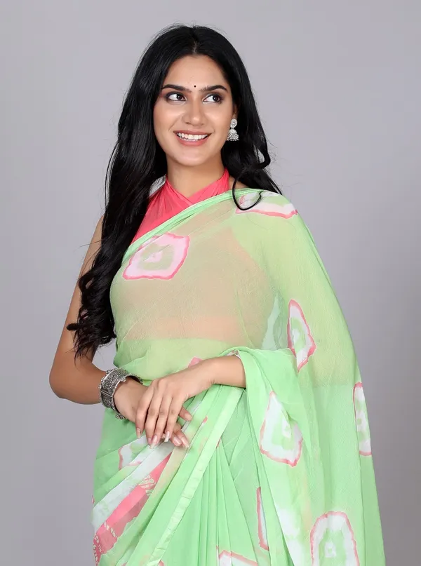 Green_Trendy_Printed_Printed_Bandhini_Sarees_For_Women