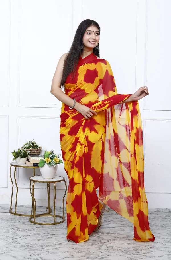 Grey_Pure_Chiffon_Trendy_Checked_Shibori_Tie_And_Dye_Chiffon_Sarees_For_Women
