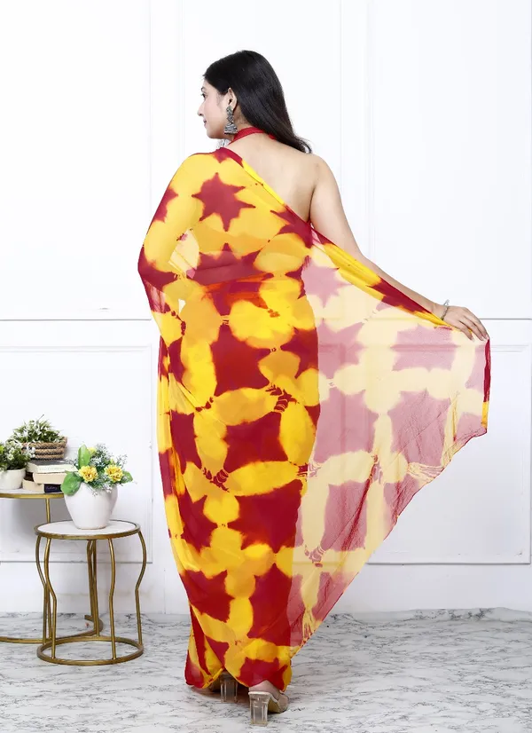 Grey_Pure_Chiffon_Trendy_Checked_Shibori_Tie_And_Dye_Chiffon_Sarees_For_Women