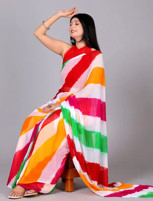 Multicolor_Pure_Chiffon_Trendy_Leheriya_Chiffon_Sarees_For_Women
