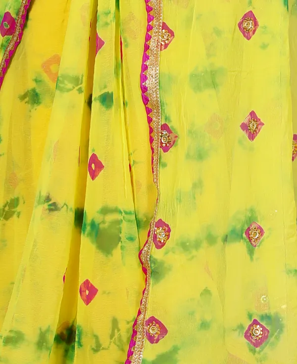 Mint_Bandhani_Stone_Work_Printed_Chiffon_Printed_Sarees_For_Women
