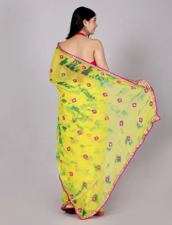 Mint_Bandhani_Stone_Work_Printed_Chiffon_Printed_Sarees_For_Women