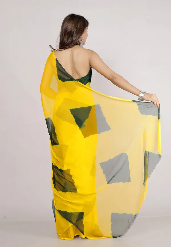 Green_Pure_Chiffon_Printed_Checked_Printed_Sarees_For_Women