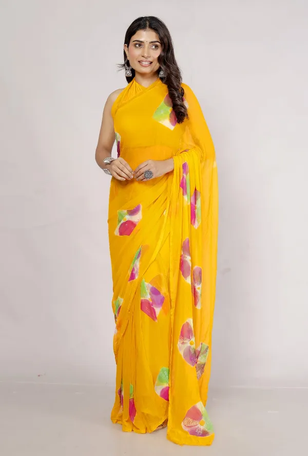 Yellow_Pure_Chiffon_Printed_Saree_Bandhini_Printed_Sarees_For_Women