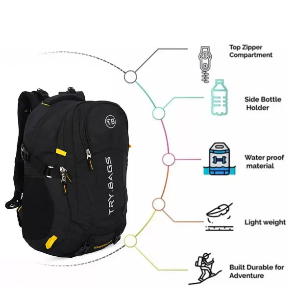 Waterproof_Zed_Black_Hammer_Chase_Unisex_Nylon_45L_Travel_Laptop_Backpack_Water_Resistant_Slim_Durable_Fits_Up_To_17.3_Inch_Laptop_Notebook