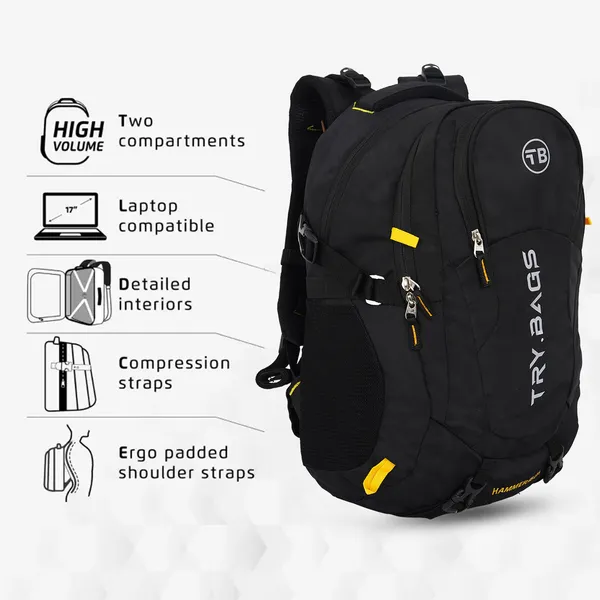 Waterproof_Zed_Black_Hammer_Chase_Unisex_Nylon_45L_Travel_Laptop_Backpack_Water_Resistant_Slim_Durable_Fits_Up_To_17.3_Inch_Laptop_Notebook