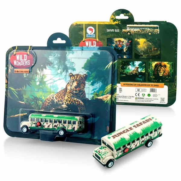 Multicolour_Wild_Wonders_2_In_1_Jungle_Safari_Bus_&_Leopard_Jigsaw_Puzzle_20_Pieces